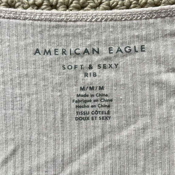 American Eagle Soft and Sexy Rib Light Pink Button Down - Picture 2 of 2